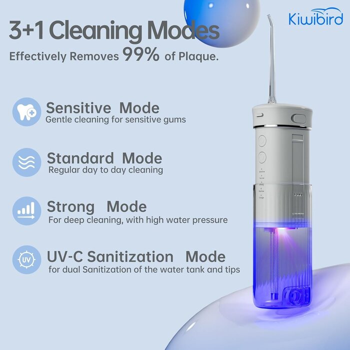 Kabellose Munddusche 230 ml mit UV-C-Desinfektion - 29% Rabatt