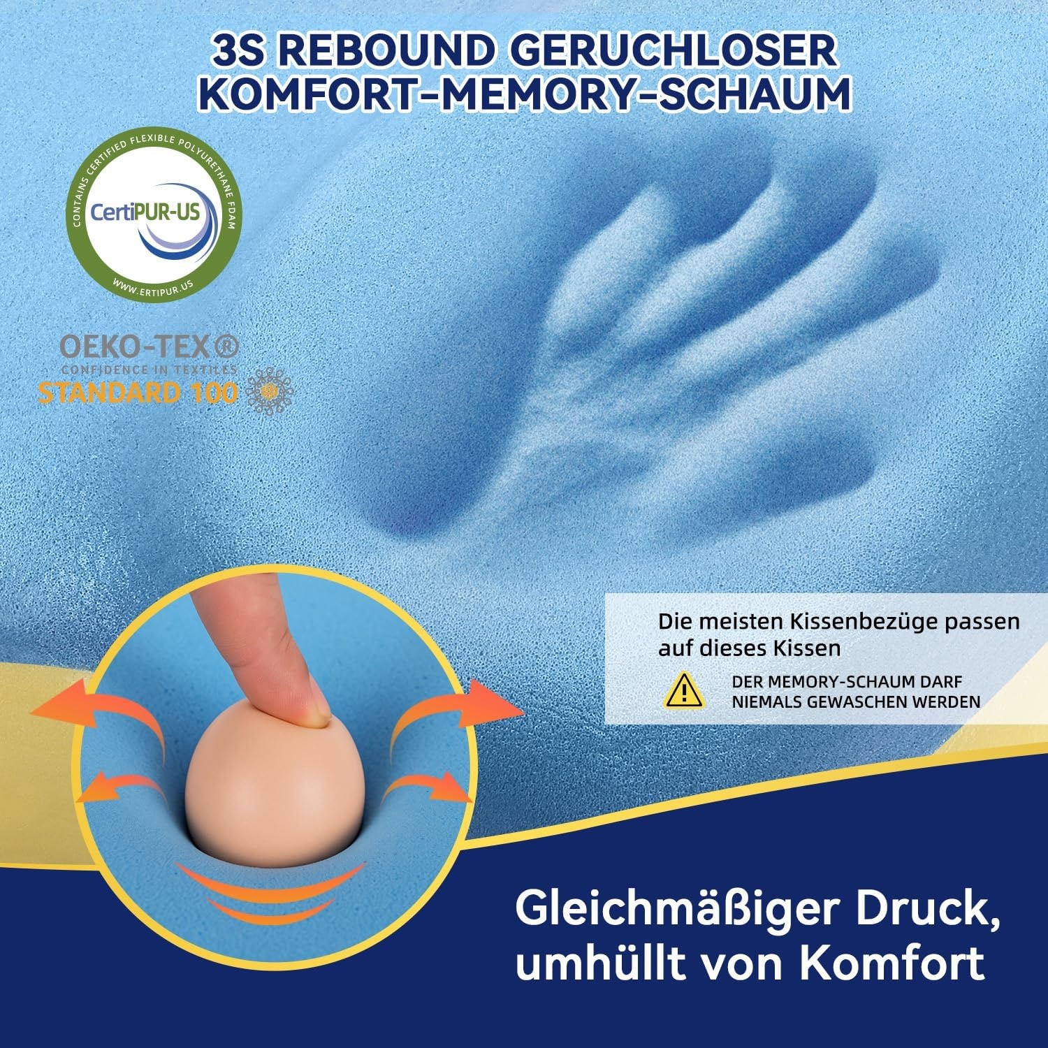 Ergonomisches Nackenstützkissen mit Kühlgel - 31% Rabatt