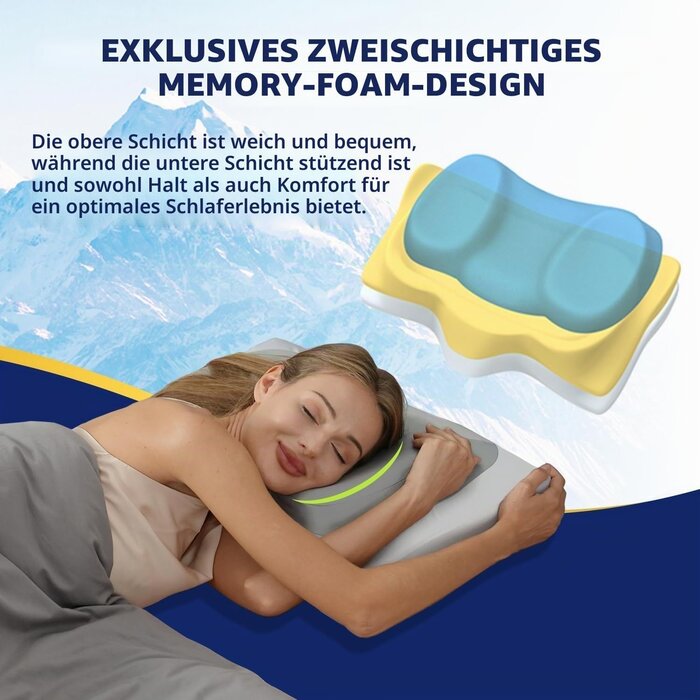 Ergonomisches Nackenstützkissen mit Kühlgel - 31% Rabatt