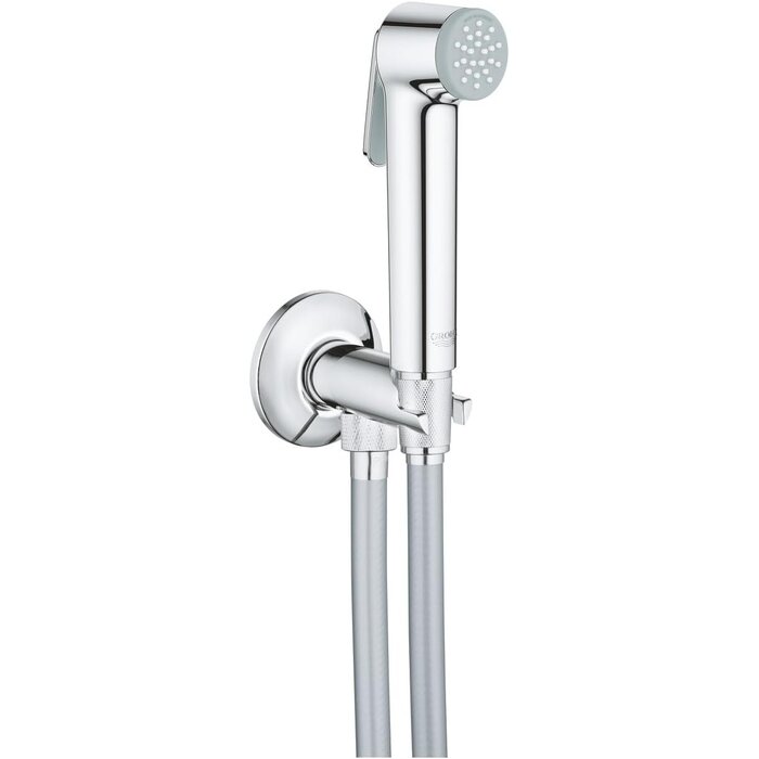 Bidet-Handbrause-Set mit Eckventil, Chrom, 1000 mm Schlauch - 34% Rabatt