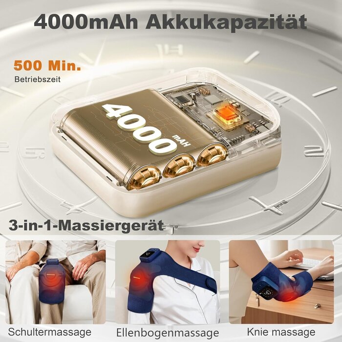 Kabelloses Knie-Massagegerät mit Wärmefunktion - 33% Rabatt