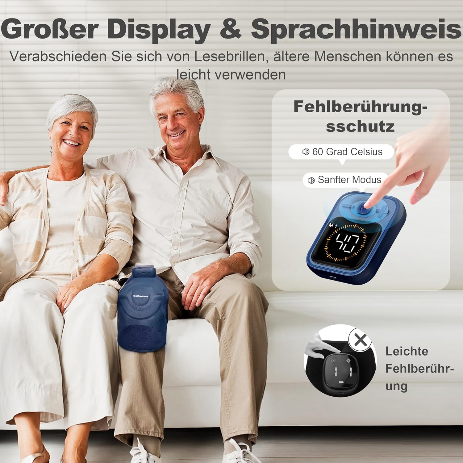 Kabelloses Knie-Massagegerät mit Wärmefunktion - 33% Rabatt