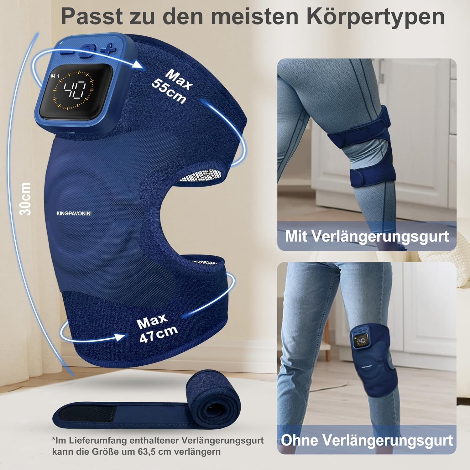 Kabelloses Knie-Massagegerät mit Wärmefunktion - 33% Rabatt