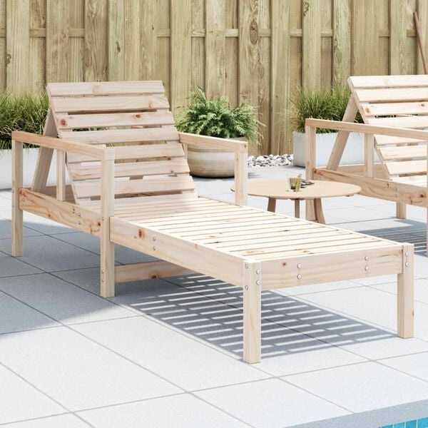 Vidaxl Gartenliege aus massivem Kiefernholz - 199,5 cm - 35% Rabatt