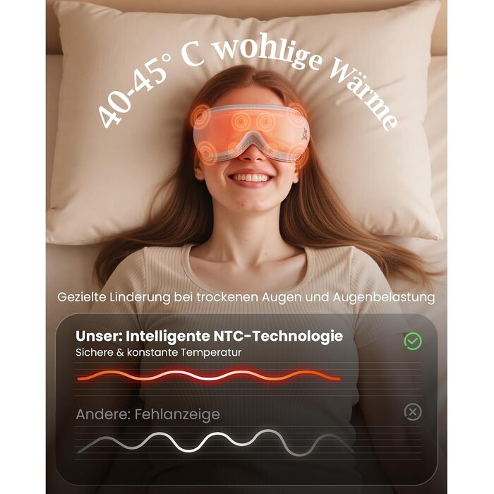 Augenmassagegerät mit Wärme & Musik - 34% Rabatt auf Ausgepackt-Modell