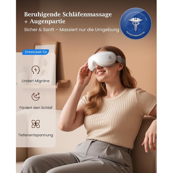 Augenmassagegerät mit Wärme & Musik - 34% Rabatt auf Ausgepackt-Modell