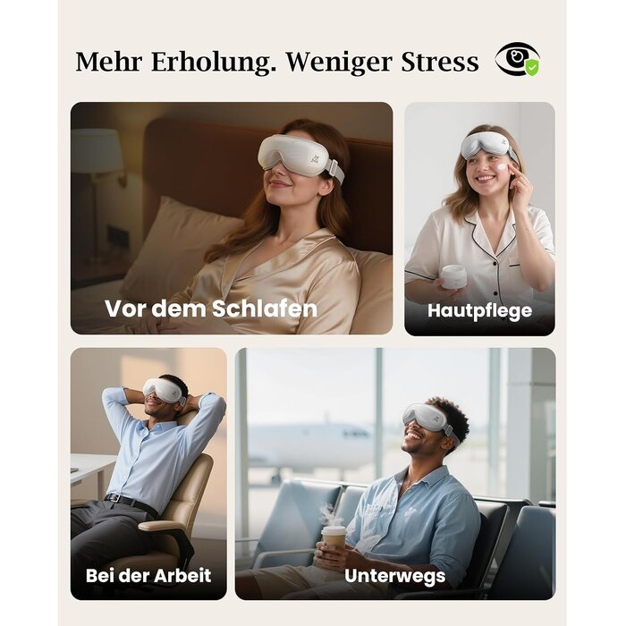 Augenmassagegerät mit Wärme & Musik - 34% Rabatt auf Ausgepackt-Modell
