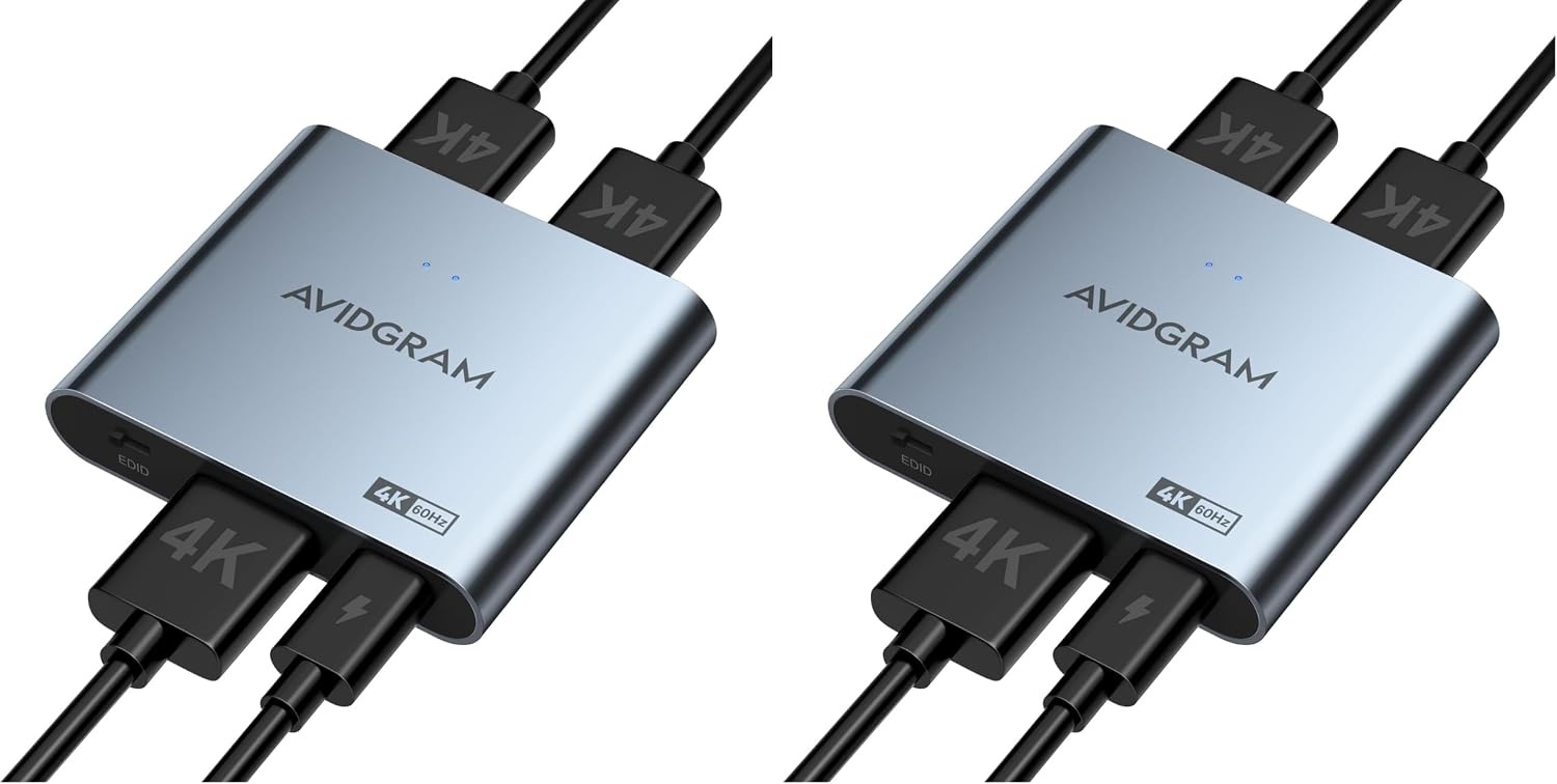 HDMI-Splitter 1 auf 2, 4K 60Hz mit Downscaler - 32% Rabatt