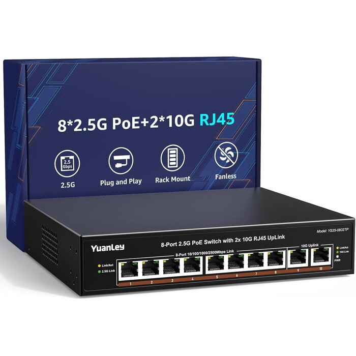 PoE-Switch 6-Port 2,5G/10G SFP - 34% Rabatt auf diesen zuverlässigen Netzwerk-Hub