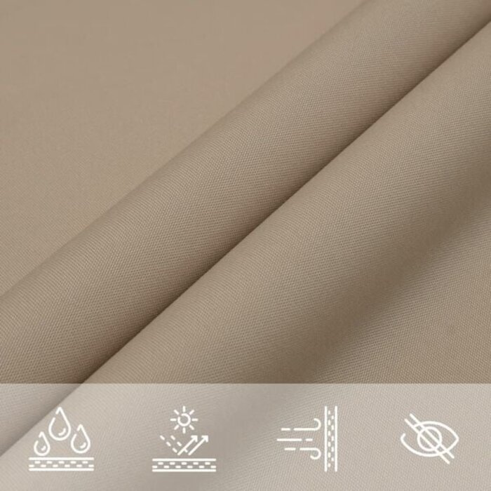 Vidaxl Sonnensegel Quadratisch 7x7 m Oxford-Gewebe Taupe - 35% Rabatt