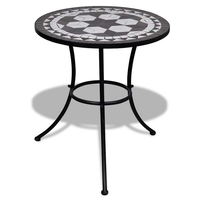 Vidaxl Mosaik Bistrotisch 60 cm Schwarz Weiß - 34% Rabatt auf Retourenware