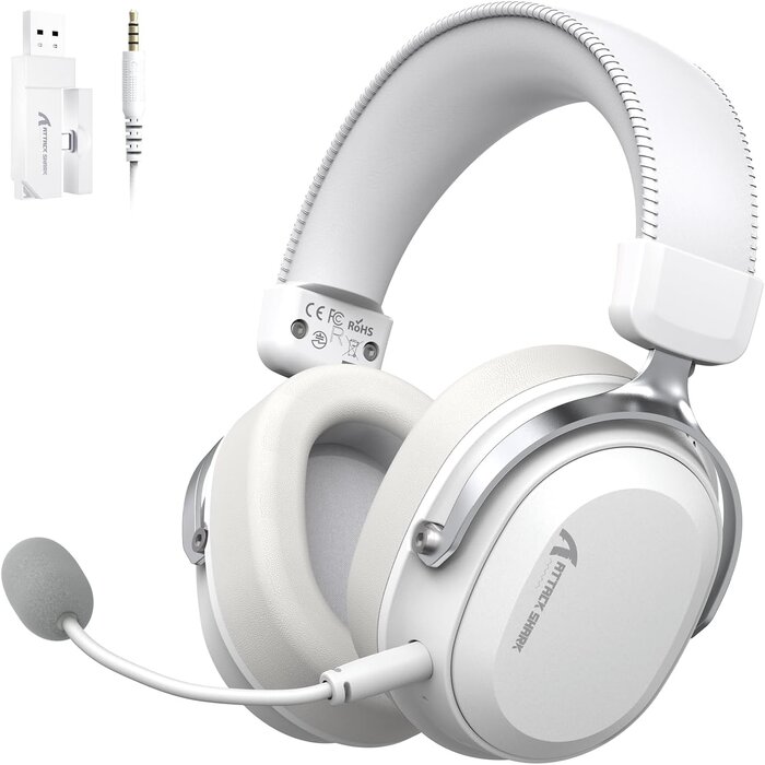 Kabelloses 7.1 Gaming-Headset, Tri-Mode, Weiß - 33% Rabatt