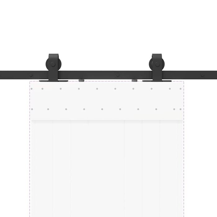Vidaxl Schiebetürbeschlag Set 200 cm Schwarz - 34% Rabatt auf Retourenware