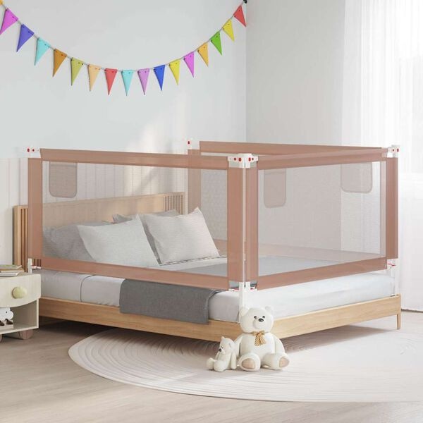 Vidaxl Bettgitter für Kinder, 180 x 25 cm, Taupe - 33% Rabatt