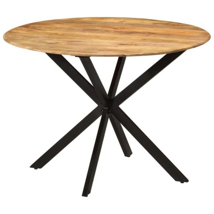 Vidaxl Runder Esstisch Massivholz Mangoholz 110cm - 35% Rabatt