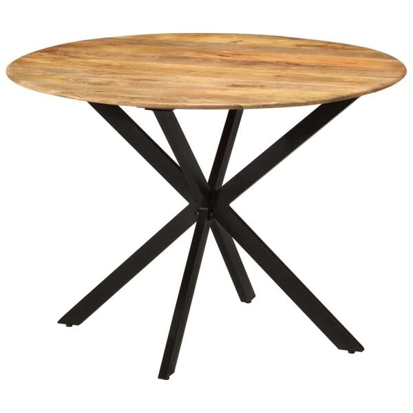 Vidaxl Runder Esstisch Massivholz Mangoholz 110cm - 35% Rabatt