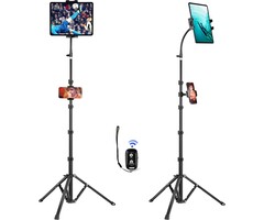 33% Rabatt: 185 cm Tablet- & Smartphone-Stativ mit Schwanenhals & Bluetooth