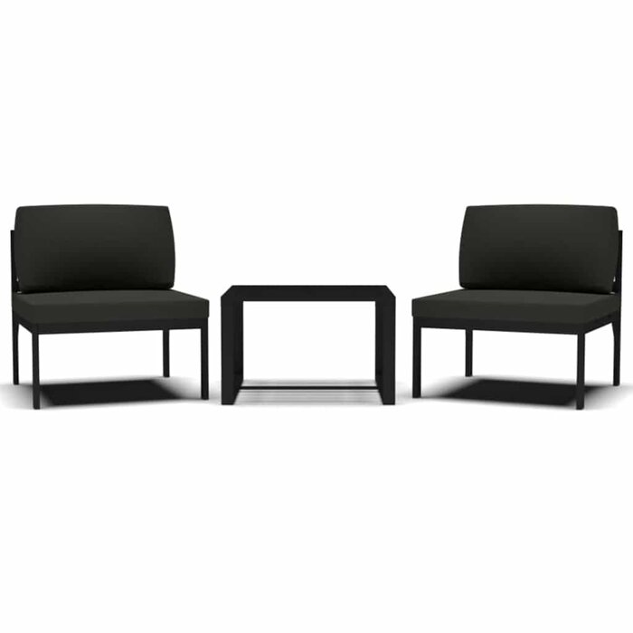 Vidaxl 3-teiliges Loungeset aus Aluminium Anthrazit - 35% Rabatt