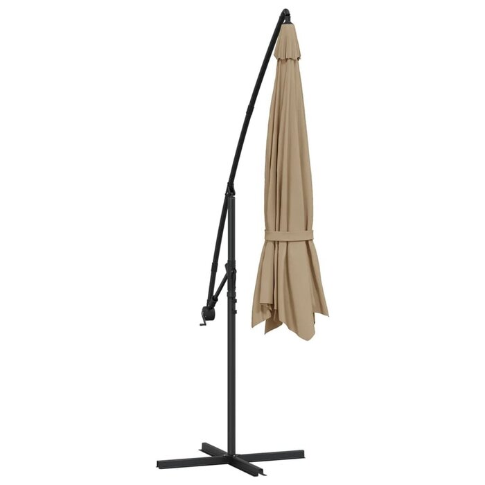 Vidaxl Ampelschirm 350 cm Taupe - 35% Rabatt