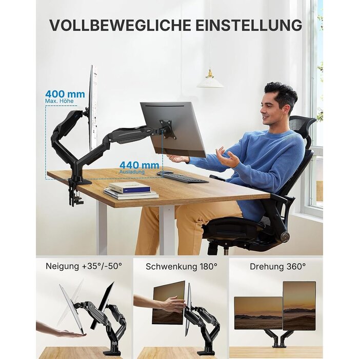 Monitorhalterung für zwei Bildschirme bis 32 Zoll - 34% Rabatt