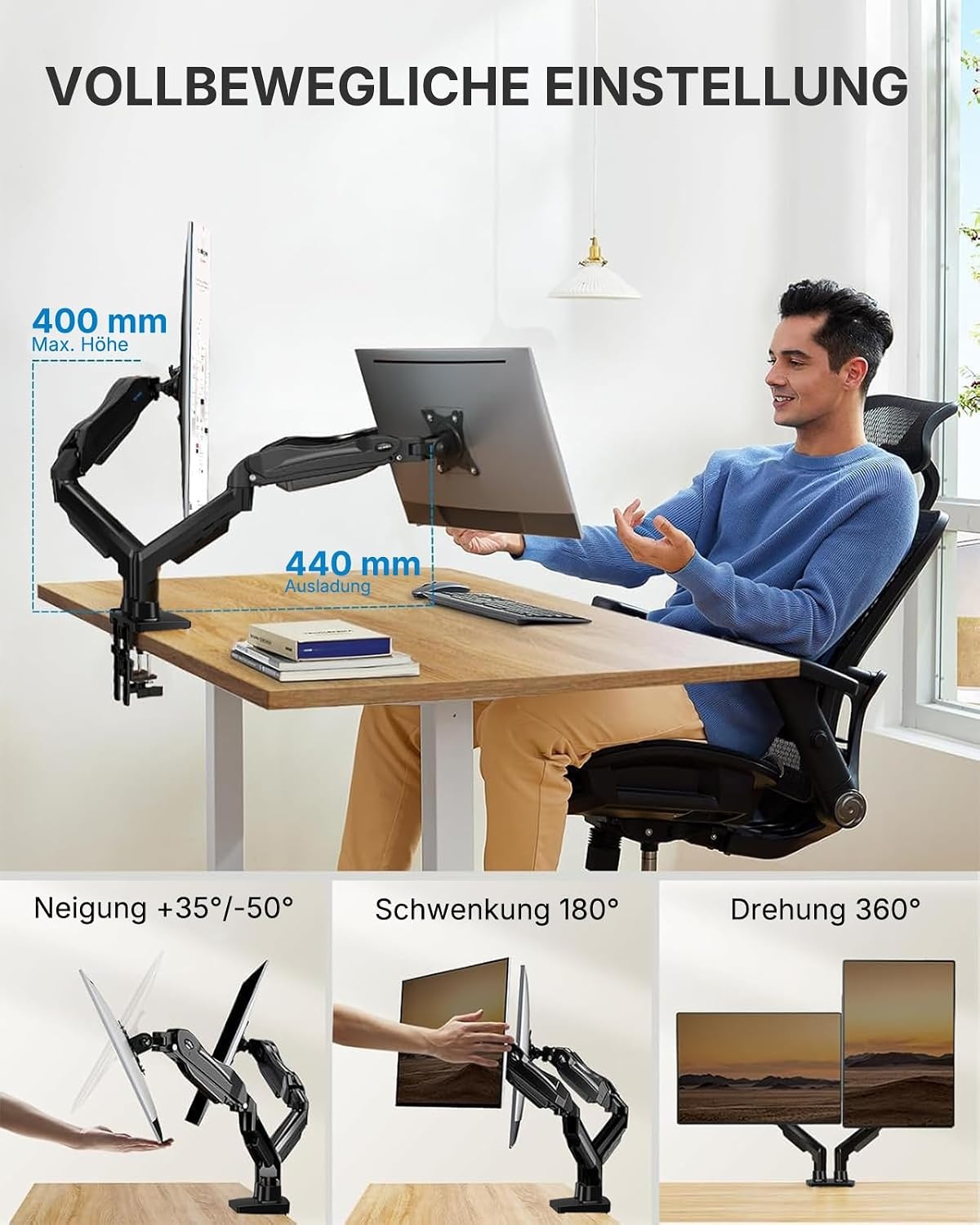 Monitorhalterung für zwei Bildschirme bis 32 Zoll - 34% Rabatt