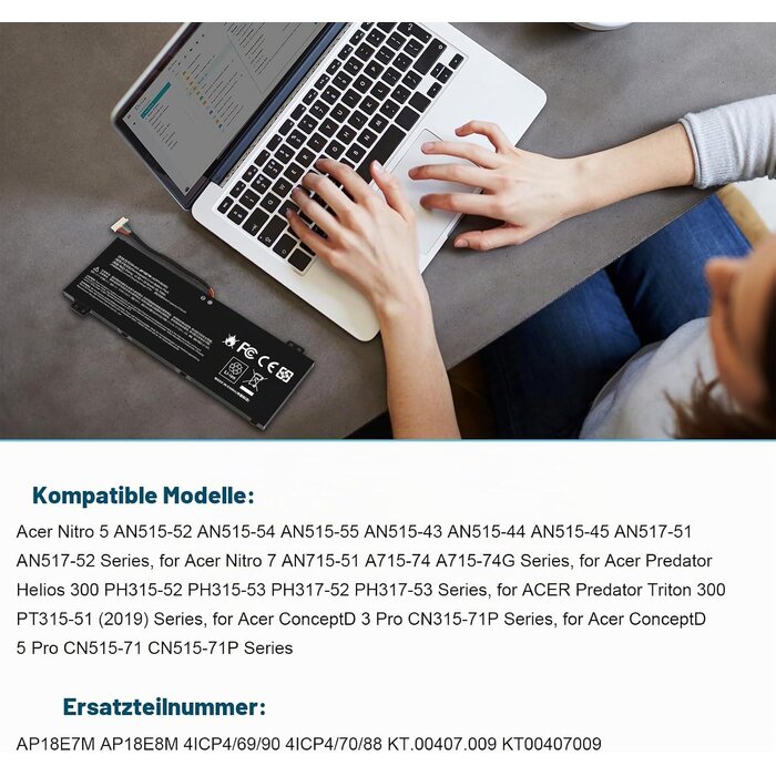 Laptop-Akku 15,4V 58,75Wh für Gaming-Notebooks - 32% Rabatt