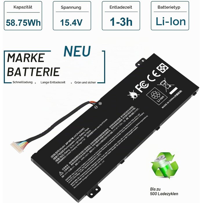 Laptop-Akku 15,4V 58,75Wh für Gaming-Notebooks - 32% Rabatt