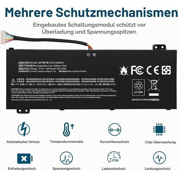 Laptop-Akku 15,4V 58,75Wh für Gaming-Notebooks - 32% Rabatt