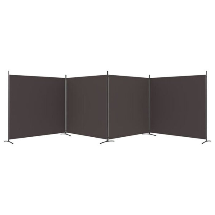 Vidaxl Raumteiler mit 4 Paneelen 698x180 cm Braun - 34% Rabatt