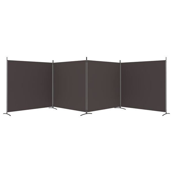 Vidaxl Raumteiler mit 4 Paneelen 698x180 cm Braun - 34% Rabatt