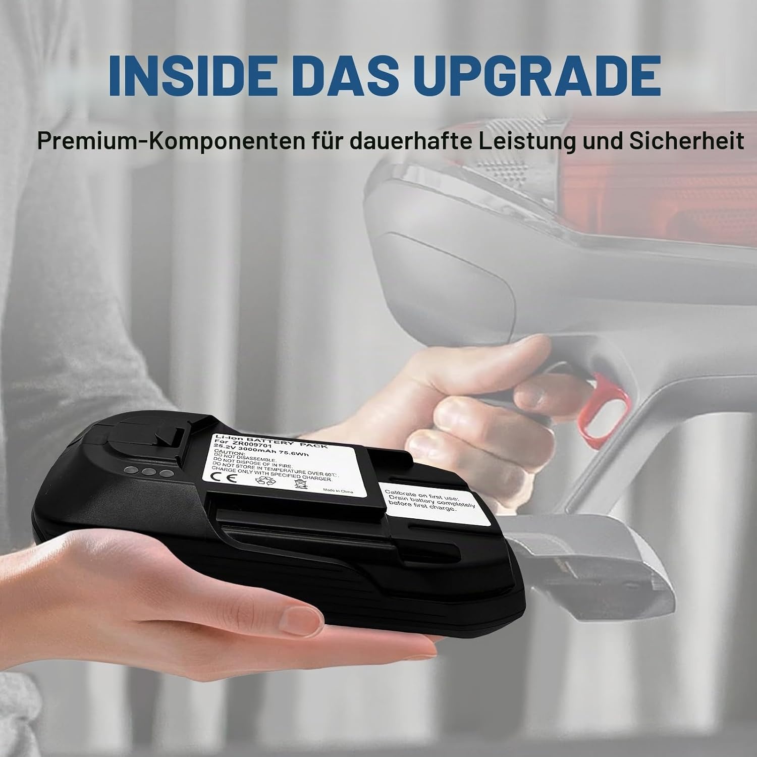 Ersatz-Akku für Staubsauger 25,2V kompatibel mit ZR009701 - 34% Rabatt