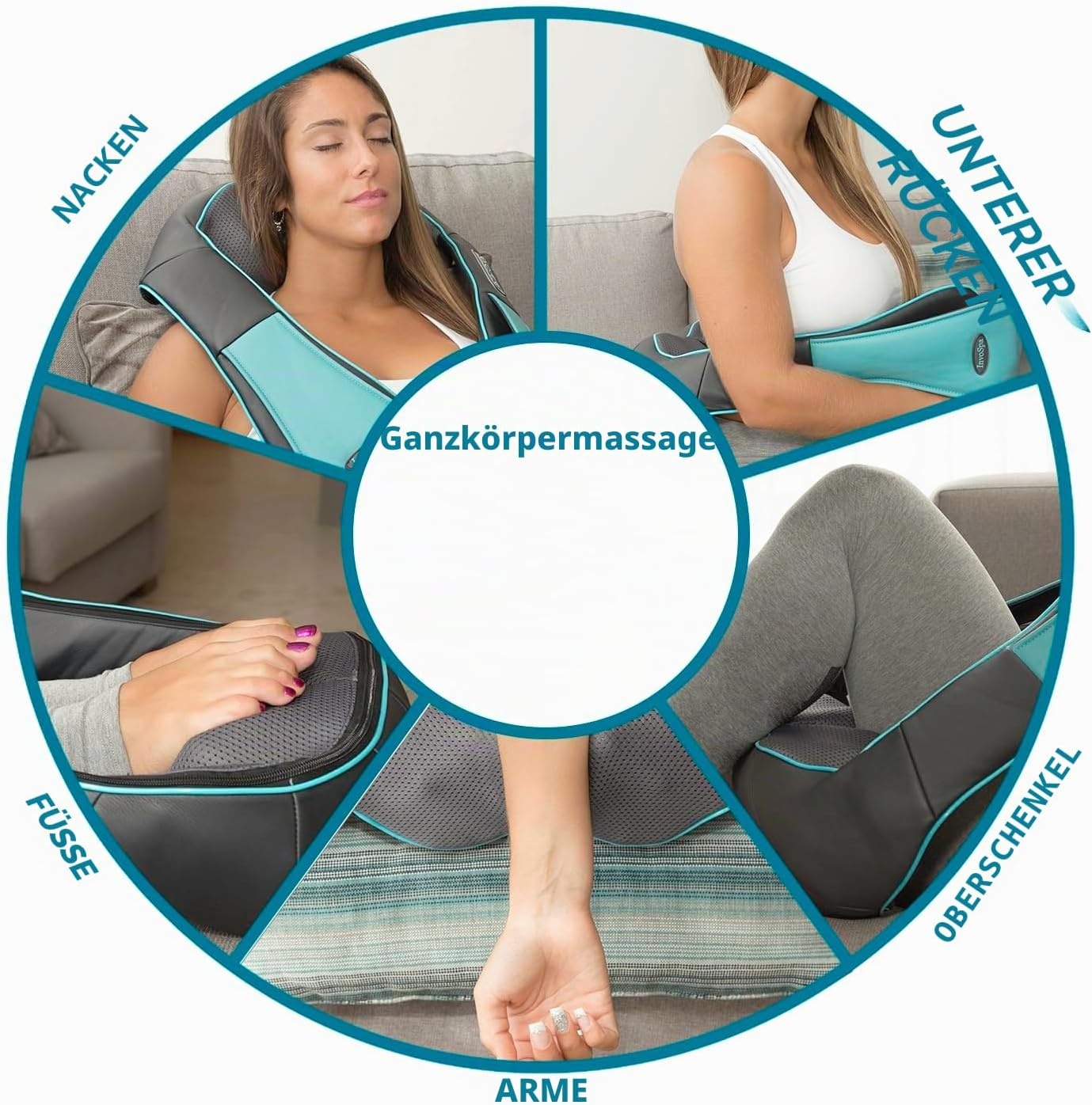 Shiatsu Massagegerät 3D-Knetmassage mit Wärmefunktion - 33% Rabatt