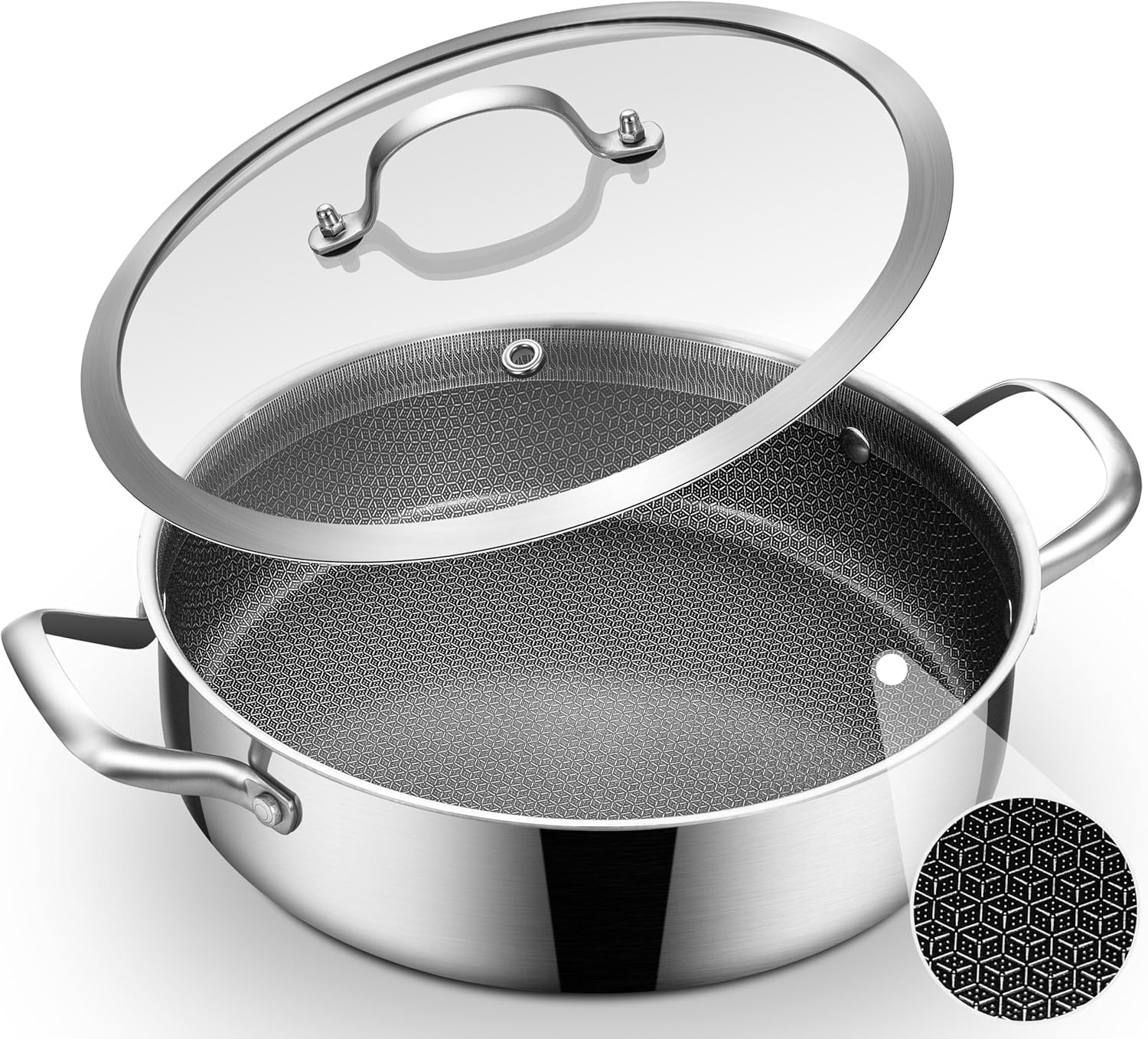 Hybrid Antihaft-Bratpfanne 26 cm, 2,5L mit Deckel - 33% Rabatt