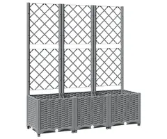 Vidaxl Pflanzkasten mit Rankgitter 120x40x136 cm Hellgrau - 51% Rabatt