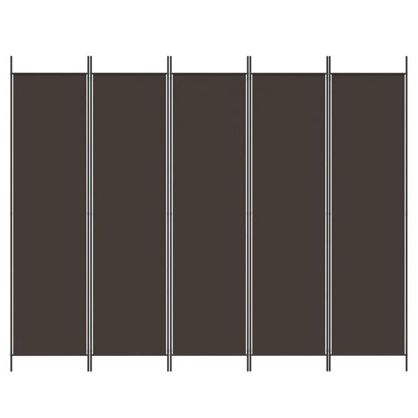 Vidaxl 5-Paneel Raumteiler 250x200 cm Braun - 33% Rabatt