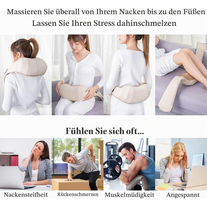 Shiatsu Nackenmassagegerät mit Wärmefunktion - 33% Rabatt