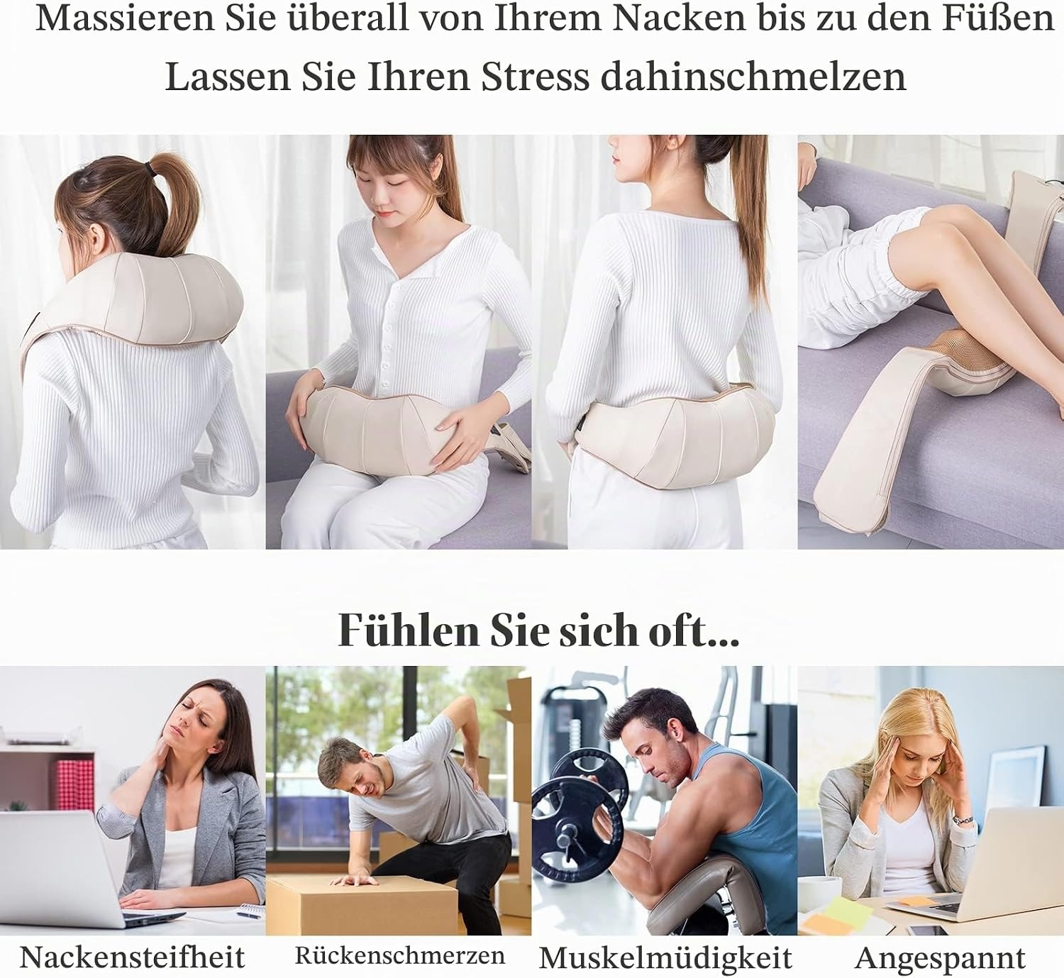 Shiatsu Nackenmassagegerät mit Wärmefunktion - 33% Rabatt