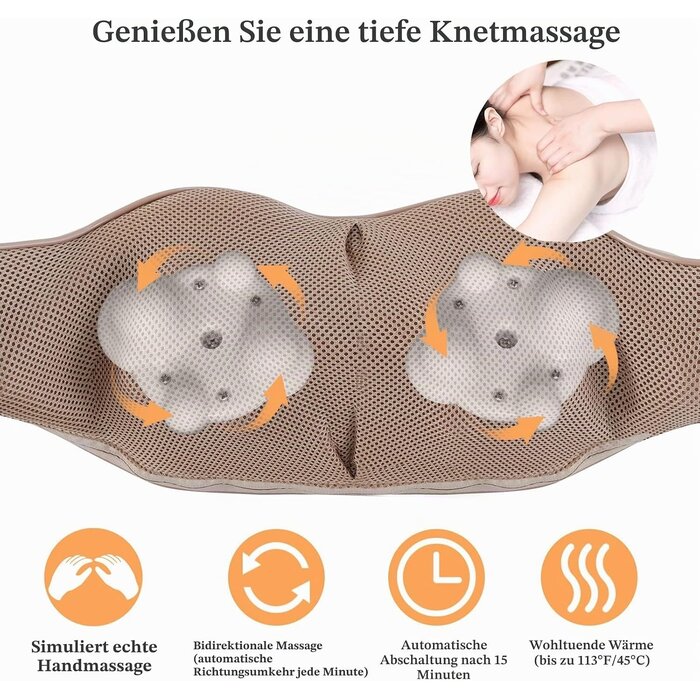 Shiatsu Nackenmassagegerät mit Wärmefunktion - 33% Rabatt
