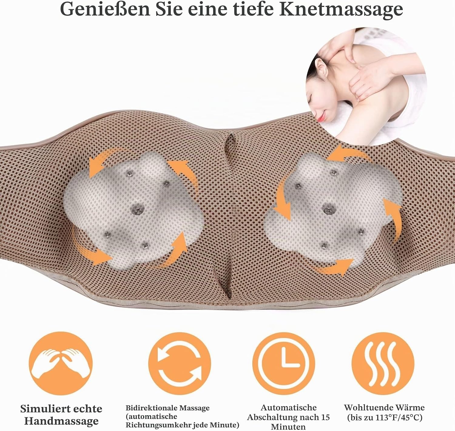 Shiatsu Nackenmassagegerät mit Wärmefunktion - 33% Rabatt