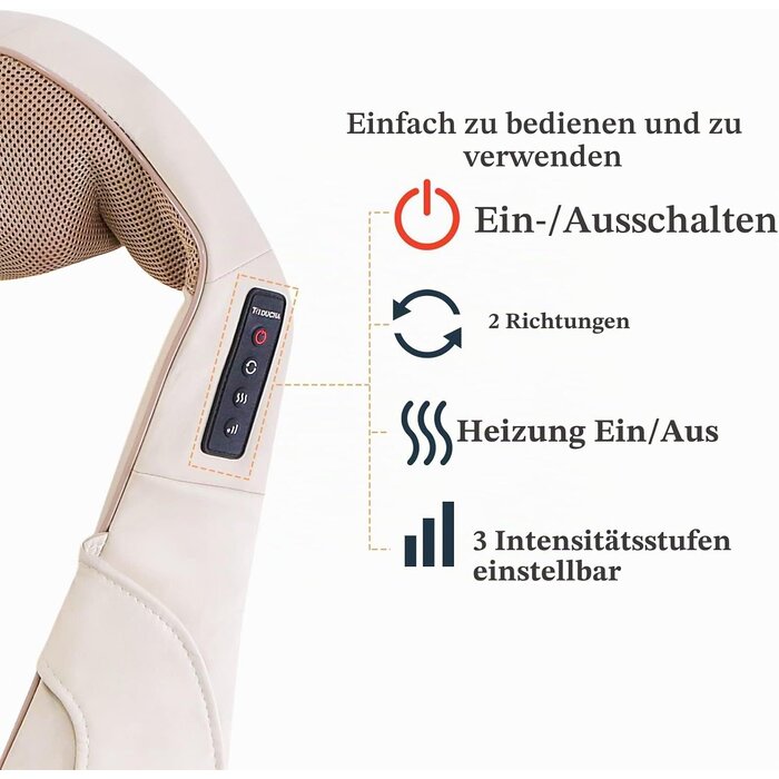 Shiatsu Nackenmassagegerät mit Wärmefunktion - 33% Rabatt