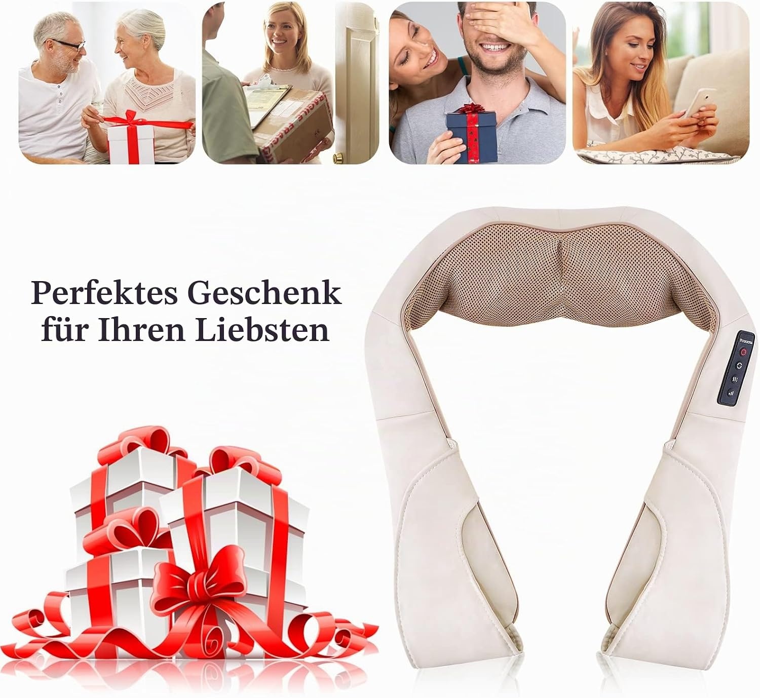 Shiatsu Nackenmassagegerät mit Wärmefunktion - 33% Rabatt