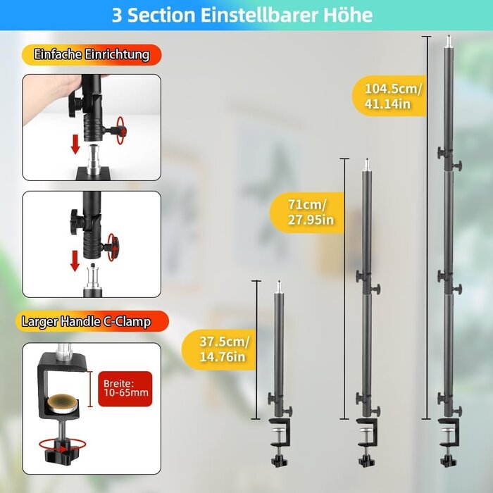 Flexibles Overhead-Tischstativ für Kamera & Licht - 32% Rabatt