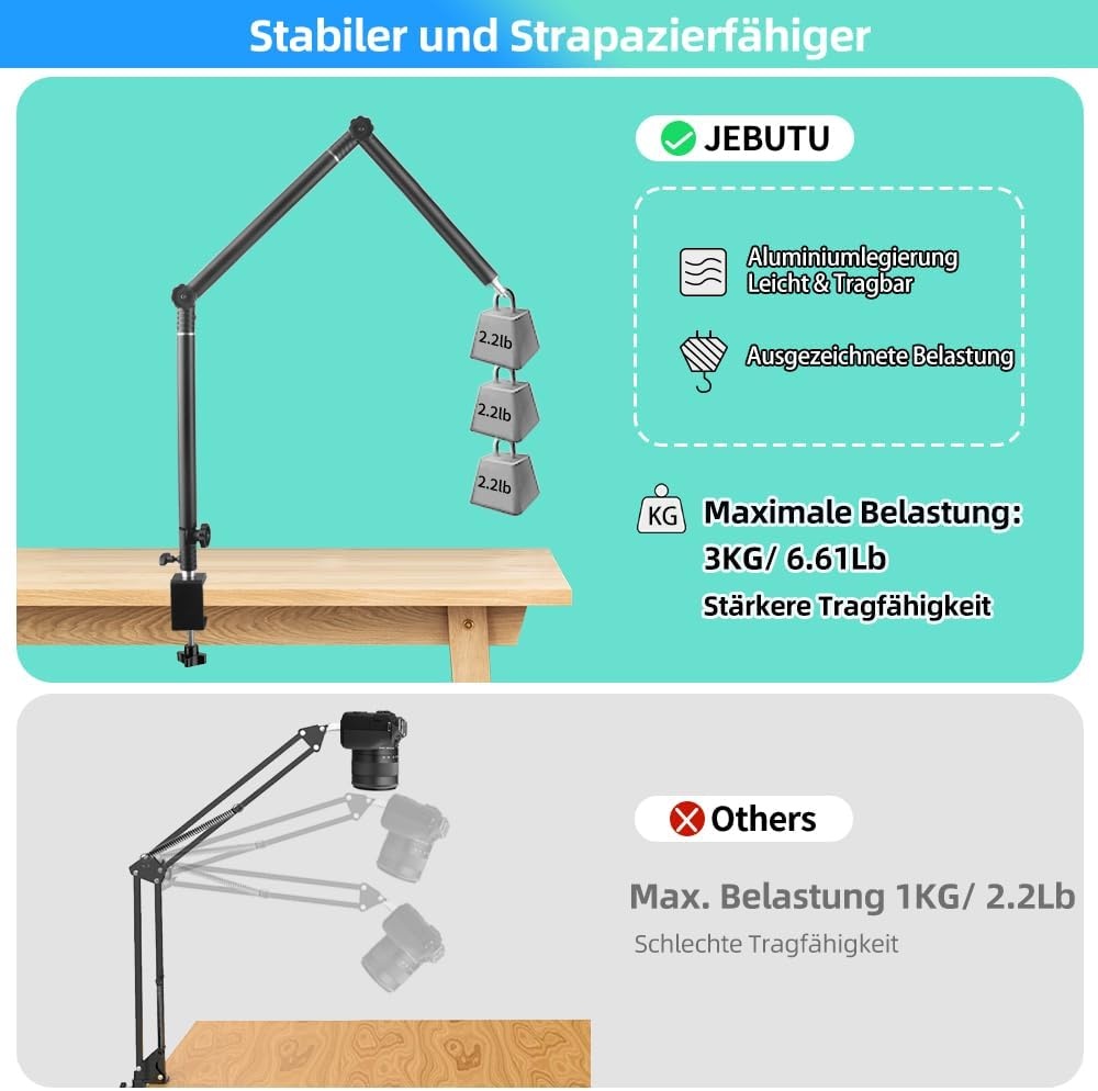 Flexibles Overhead-Tischstativ für Kamera & Licht - 32% Rabatt