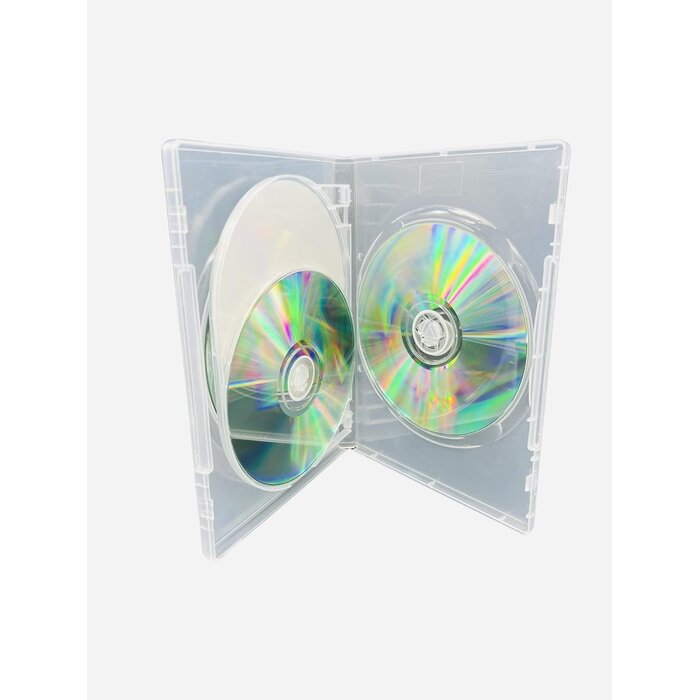 100x DVD & Blu-ray Hüllen für 4 Discs, 14 mm, Transparent - 34% Rabatt