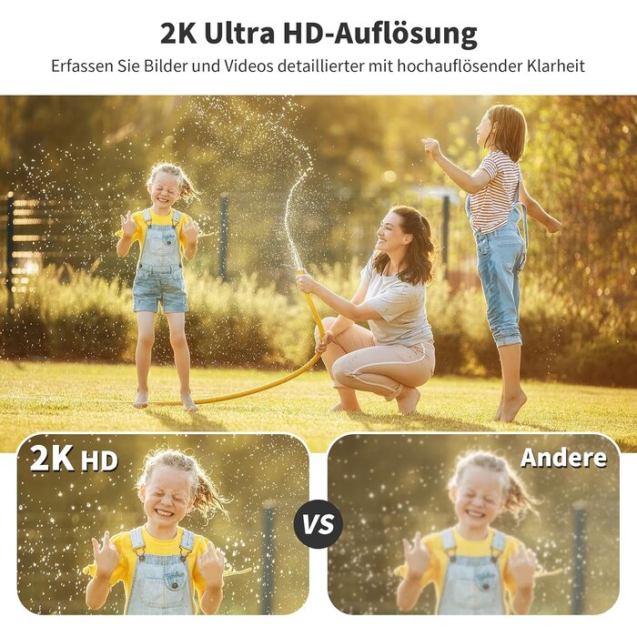 2er-Set 2K WLAN-Überwachungskameras, 360° PTZ, Solarbetrieben - 34% Rabatt