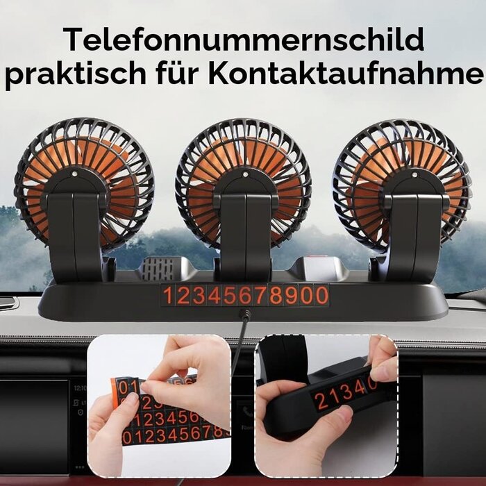 3-Kopf Auto-Ventilator 24V für LKW & Wohnmobil - 33% Rabatt