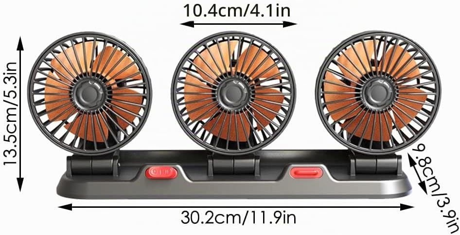 3-Kopf Auto-Ventilator 24V für LKW & Wohnmobil - 33% Rabatt