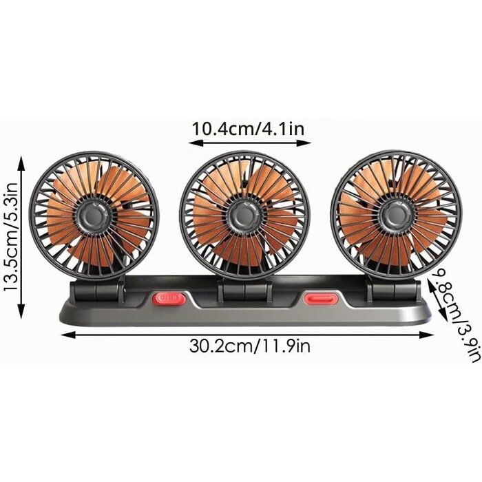 3-Kopf Auto-Ventilator 24V für LKW & Wohnmobil - 33% Rabatt