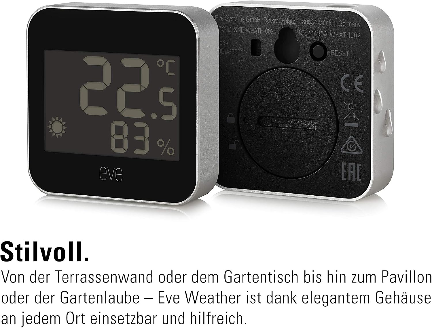 Smarte Wetterstation für Außen - Grau - 34% Rabatt - Ausgepackt & Neuwertig