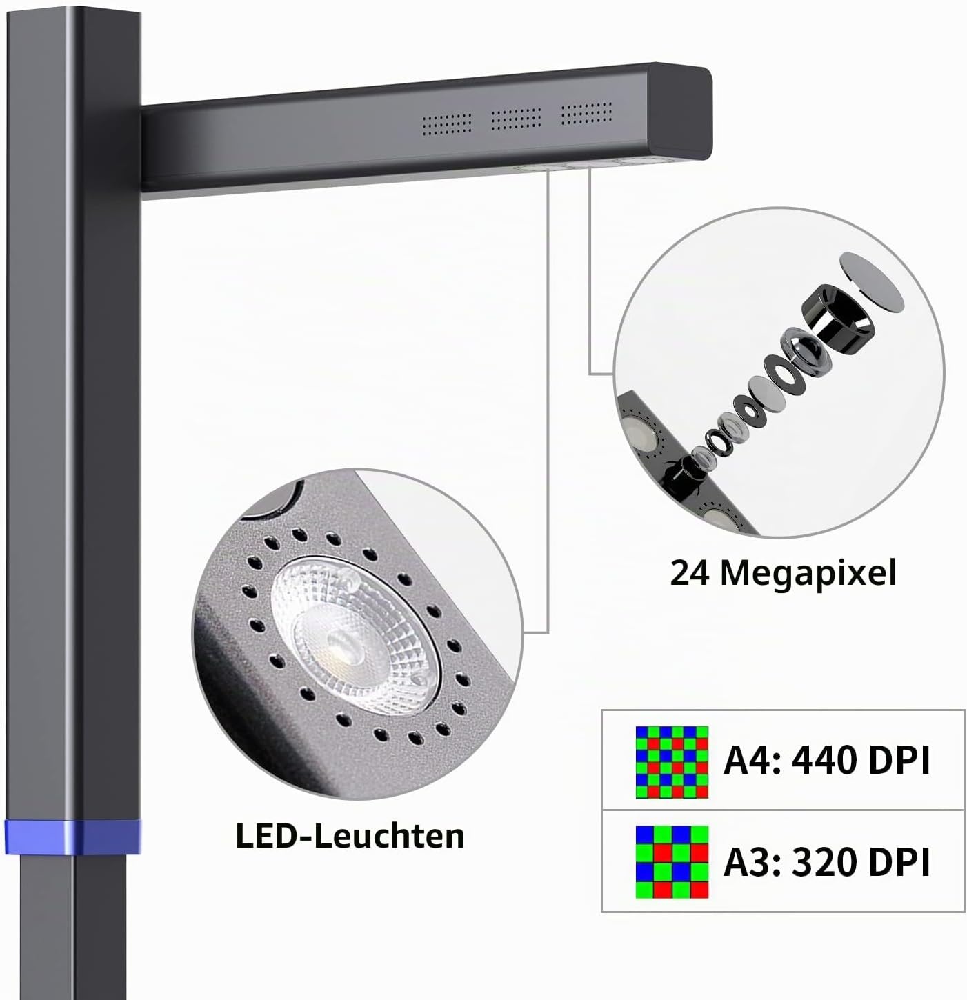 Tragbarer 24 MP Dokumenten- & Buchscanner A3 - 35% Rabatt